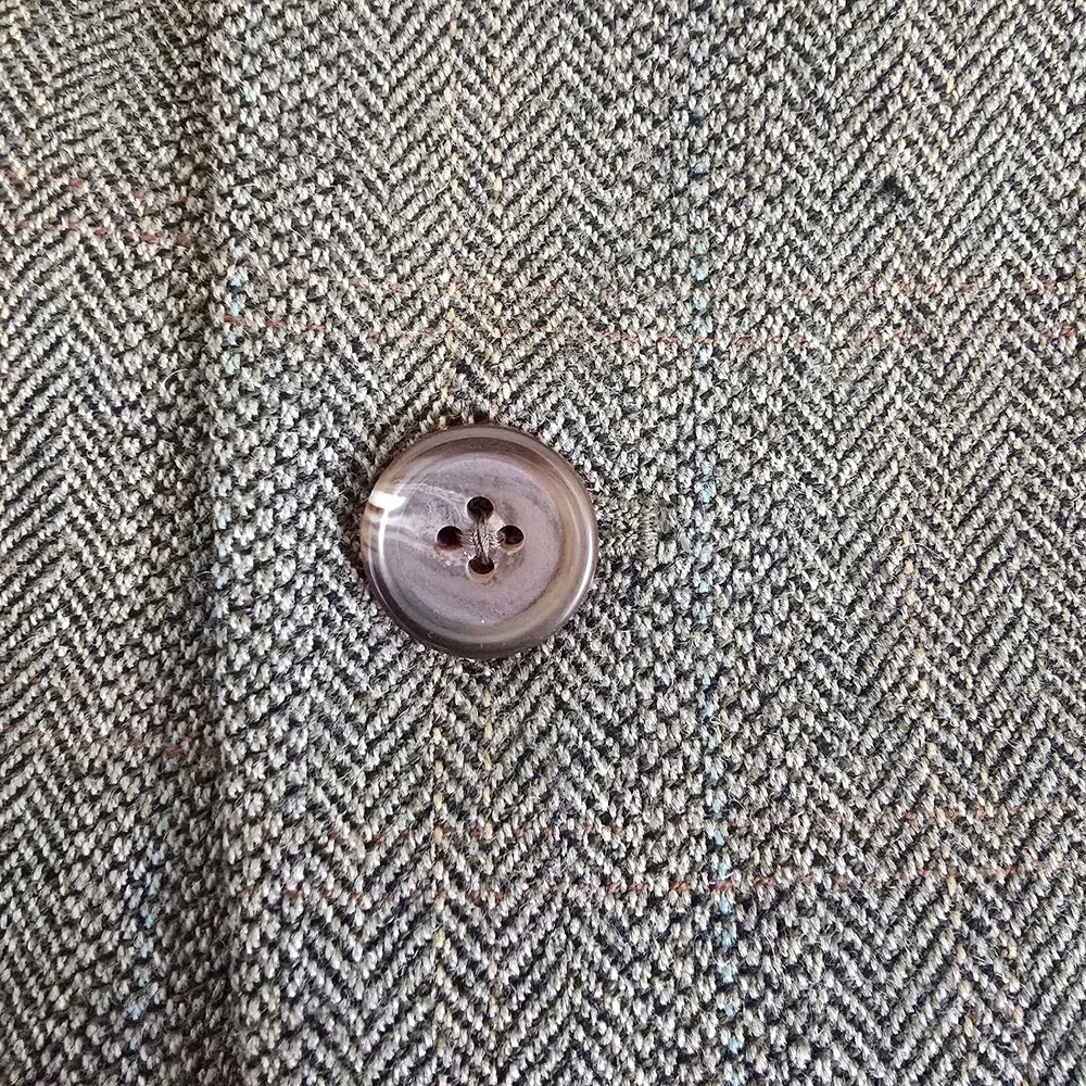 Vintage Lauren Ralph Lauren Blazer Mens 42R Brown Wool Tweed Plaid Classicore